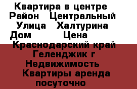 Квартира в центре  › Район ­ Центральный › Улица ­ Халтурина › Дом ­ 11  › Цена ­ 3 500 - Краснодарский край, Геленджик г. Недвижимость » Квартиры аренда посуточно   